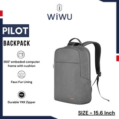 WIWU - Pilot Backpack (15.6") - Black