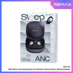 REMAX - TWS-20 ANC Noise Canceling Sleep True Wireless Stereo Music Talking Wireless Earbuds - Black