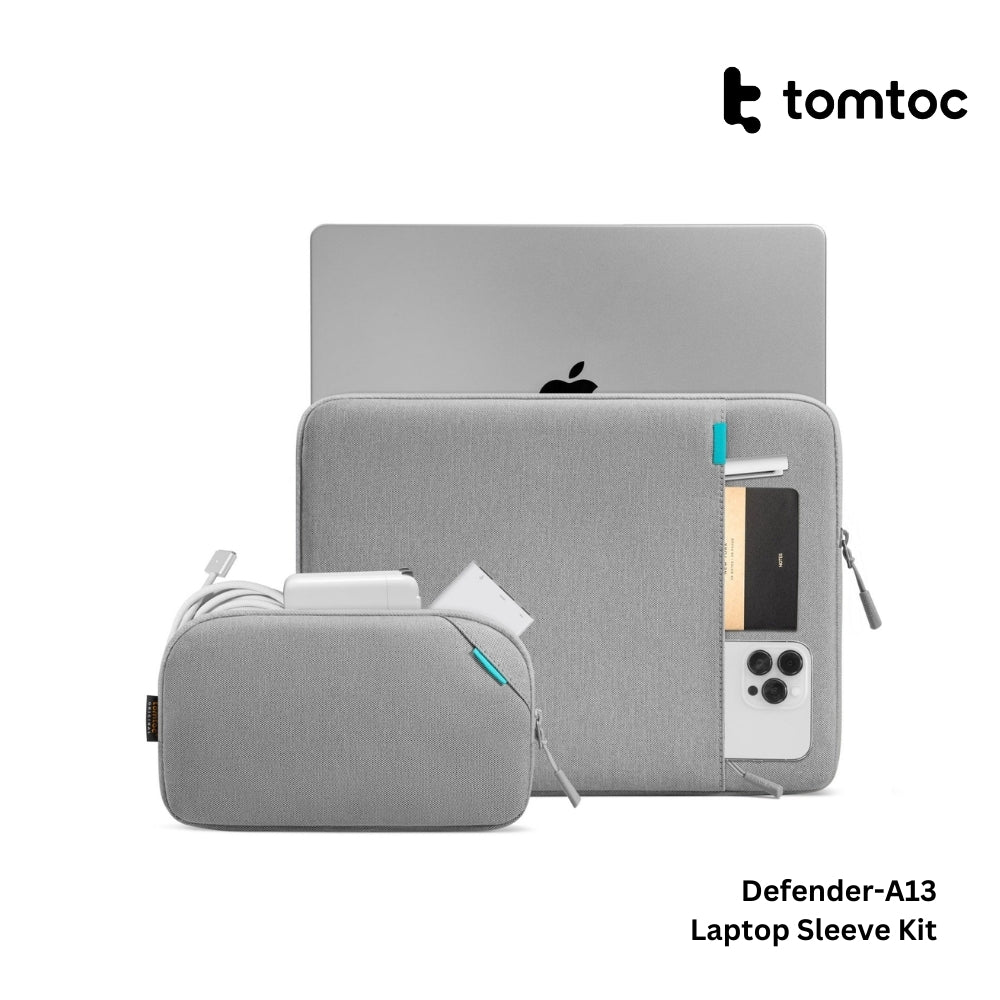Tomtoc - Defender-A13 Laptop Sleeve Kit ( 14 Inch ) - Dark Grey
