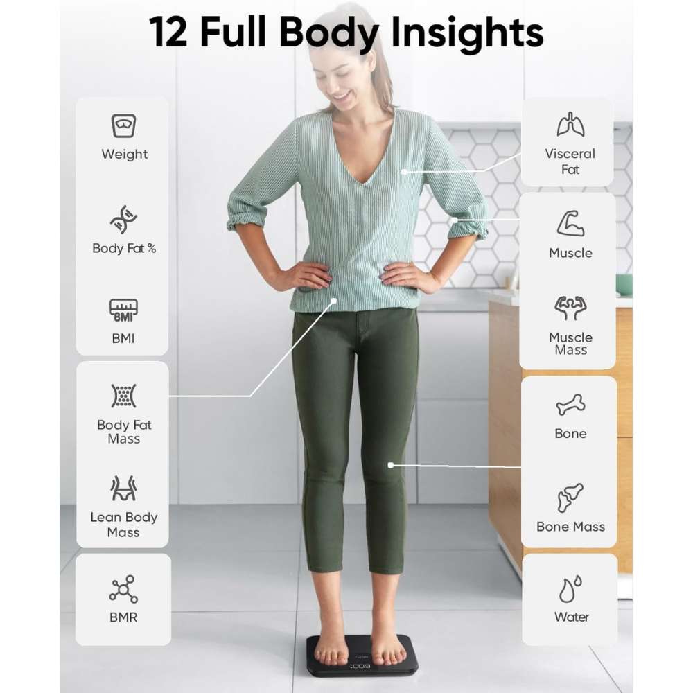 ANKER - EUFY A1 Bluetooth Smart Body Scale - Black
