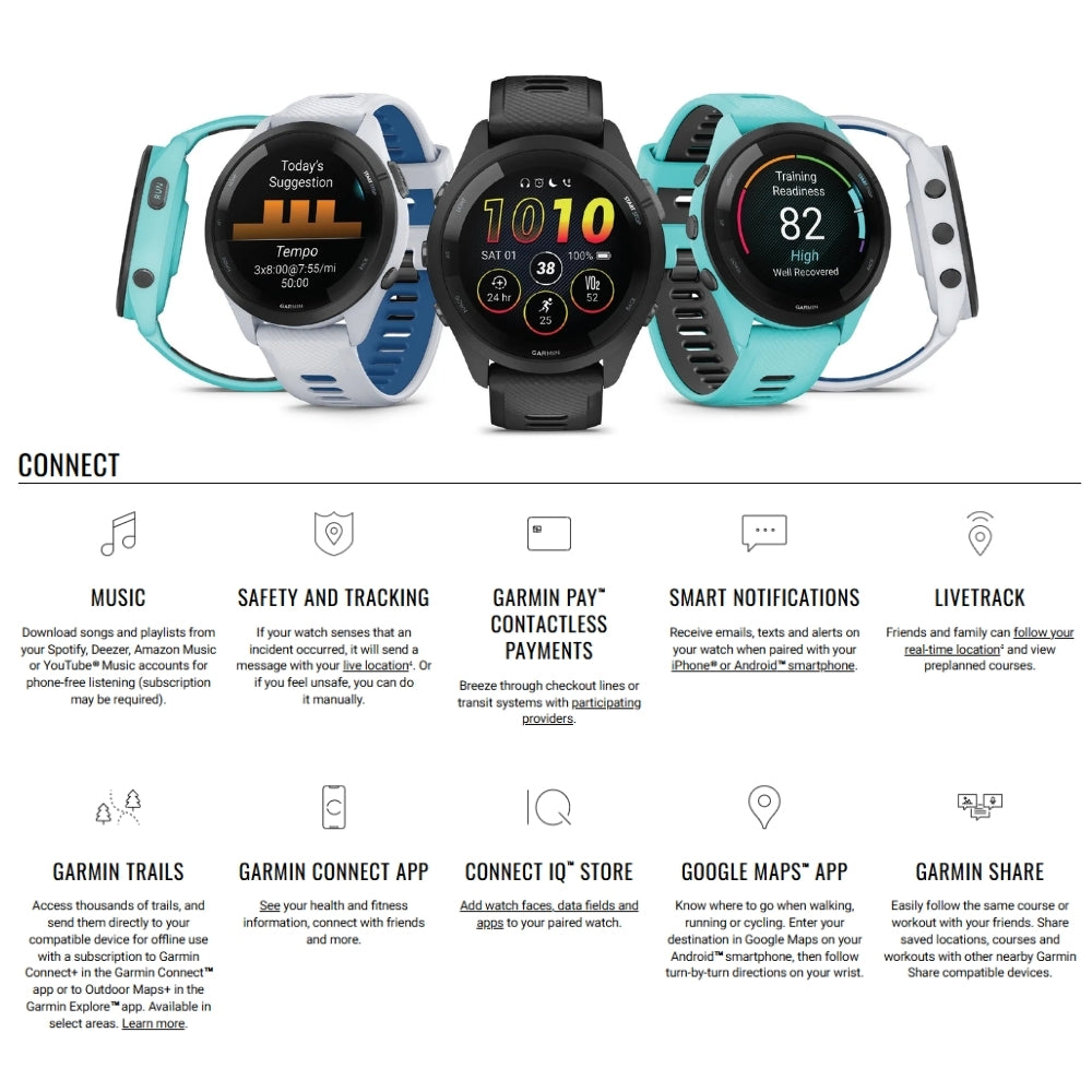 GARMIN - Forerunner® 265S Smart Watch ( 42mm ) | Pink/Whitestone
