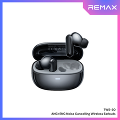 REMAX - TWS-30 ANC+ENC Noise Canceling True Wireless Stereo Music Talking Wireless Earbuds - Black