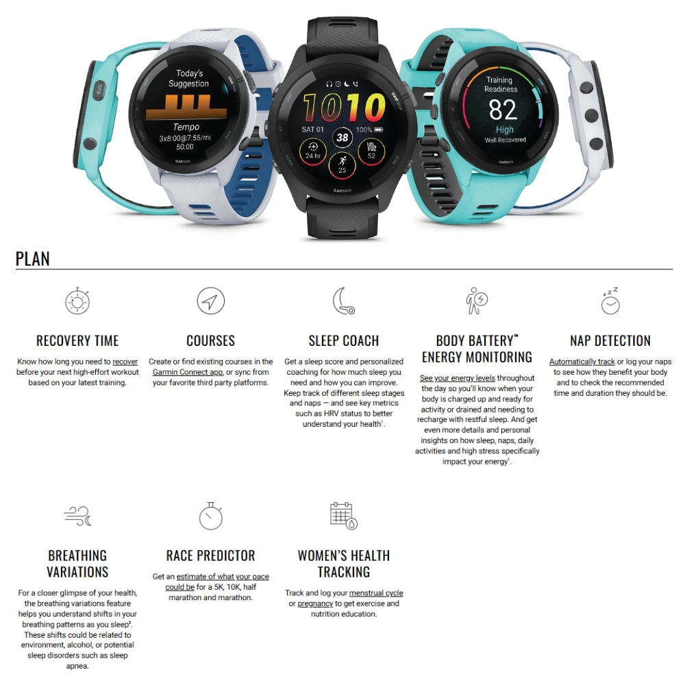GARMIN - Forerunner® 265S Smart Watch ( 42mm ) | Pink/Whitestone