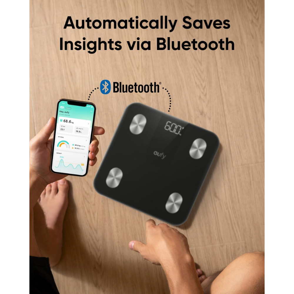 ANKER - EUFY A1 Bluetooth Smart Body Scale - Black