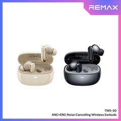 REMAX - TWS-30 ANC+ENC Noise Canceling True Wireless Stereo Music Talking Wireless Earbuds - Beige