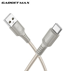 GADGET MAX - GX29 Woven Series USB To Type-C Fast Charging Data Cable (3A) - Grey
