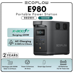 ECOFLOW E980 500W(980WH) Portable Power Station