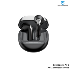 SoundPeats Air5 Semi-In-Ear aptX Adaptive Lossless Wireless Earbuds (Black)