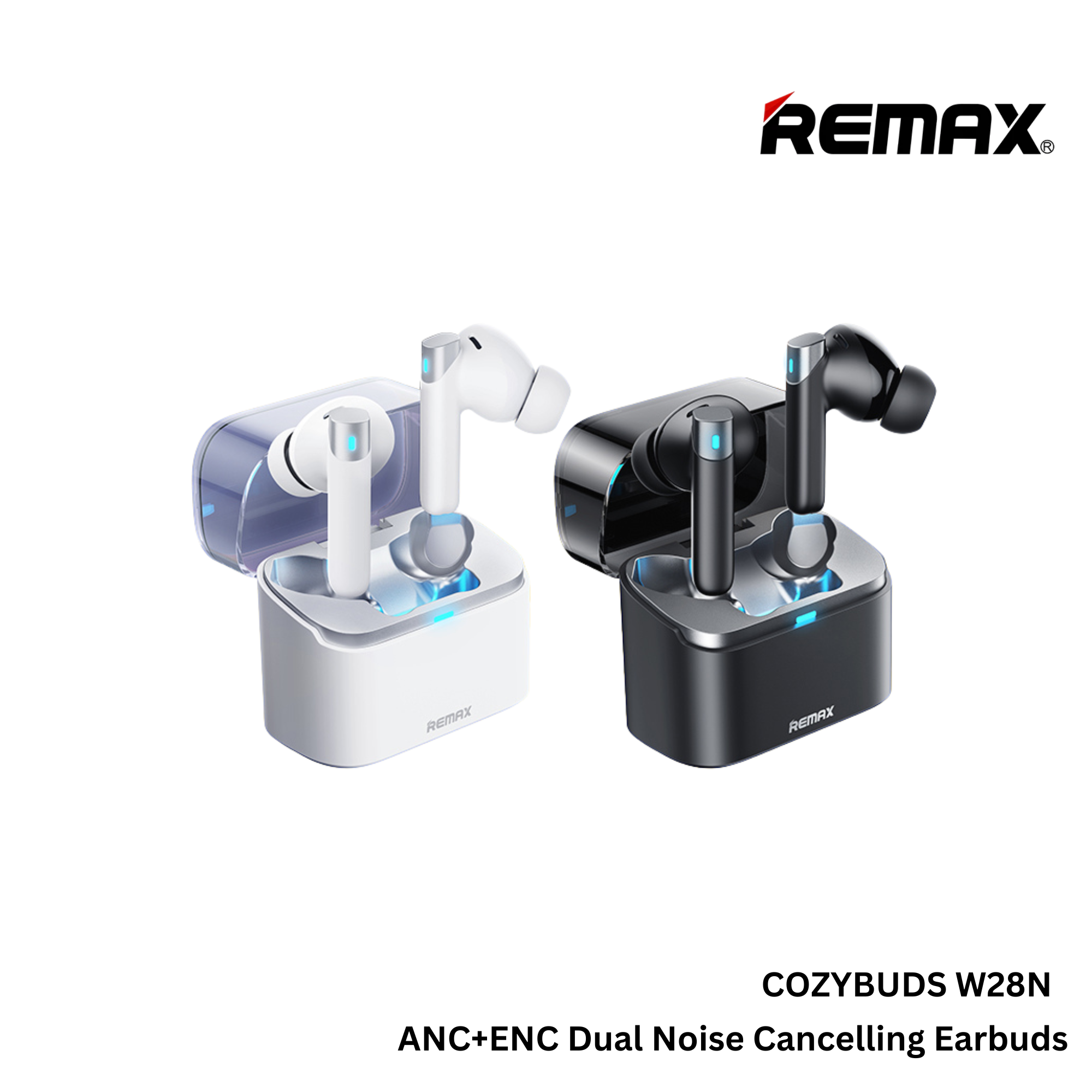 REMAX - Cozybuds W28N ANC+ENC Bluetooth Wireless Earbuds - White