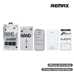 REMAX - WL-03 iPhone 16 Pro Max Future Ultra-Soft Series Tempered Glass (Privacy) - Light Grey