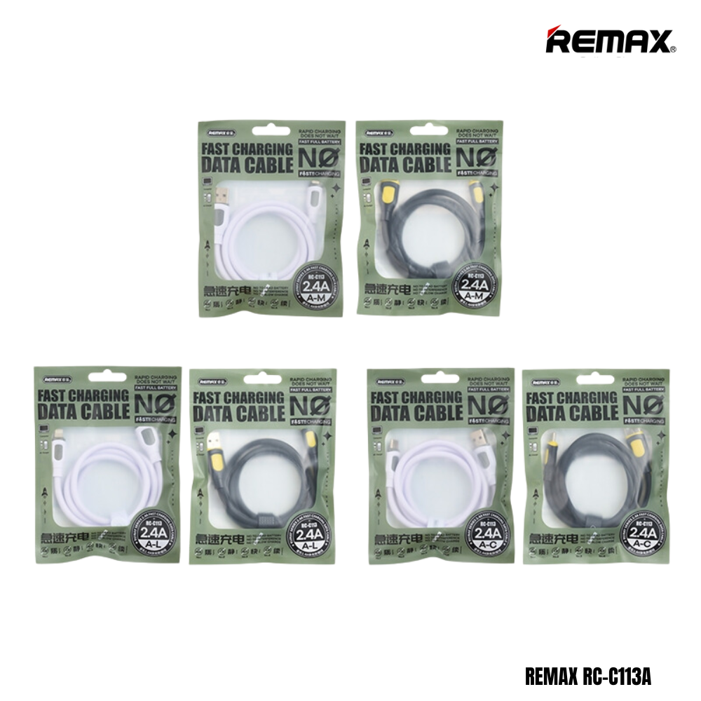 REMAX RC-C113A RUINAY Series Fast Charging Data Cable - Black