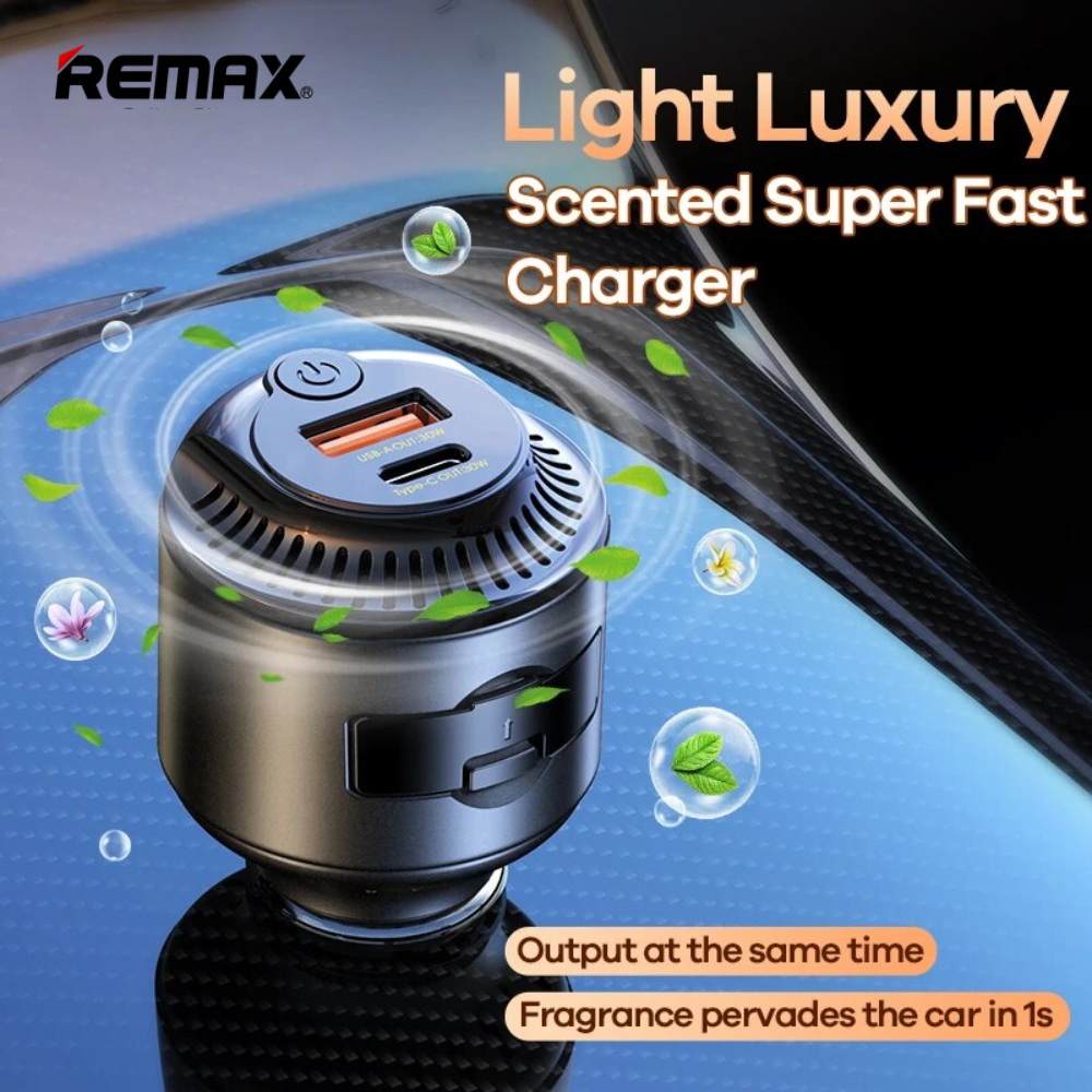 REMAX RCC353 YATOY SERIES 60W PD+QC SCENTED MULTI-COMPATIBLE FAST CAR CHARGER