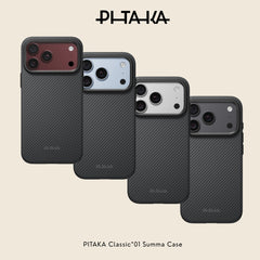 PITAKA - Classic 01 Summa Case For iPhone 18 Pro Max - Black/Grey