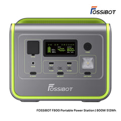 FOSSiBOT - F800 Portable Power Station ( 800W 512Wh ) - Green