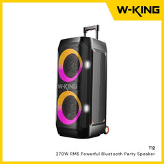 W-KING - T12 270W RMS With Subwoofer Bass Powerful Bluetooth Party Speaker