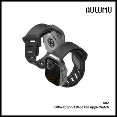 Aulumu - A02 Offbeat Sport Band for Apple Watch Series - Black