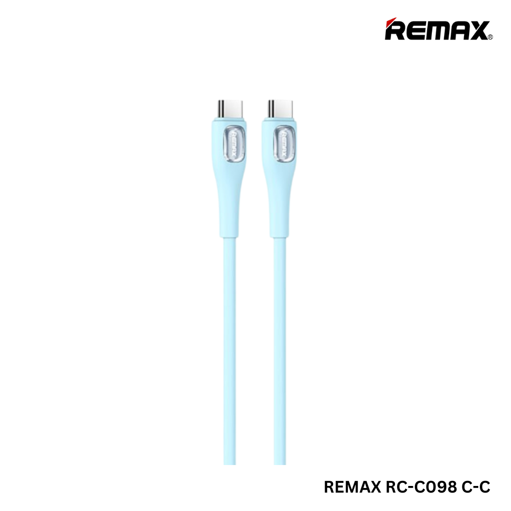 REMAX RC-C098 C-C Crystal Series 65W Liquid Silicone Fast Charging Data Cable Type-C to Type-C (1M)(65W)