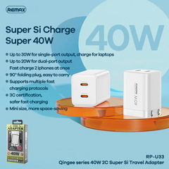 REMAX - RP-U33 Qingee Series PD Super Si Charger ( 40W ) - White