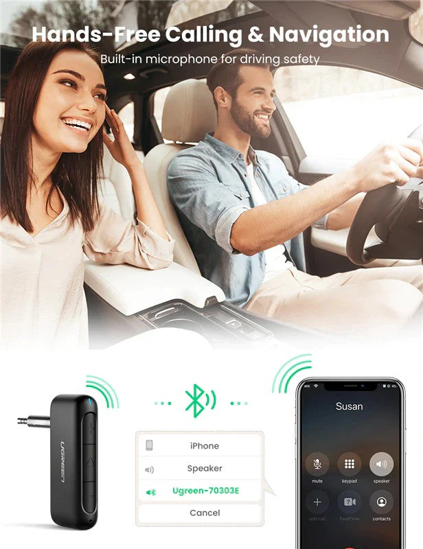 Ugreen Official Bluetooth Receiver Audio Adapter 5.0