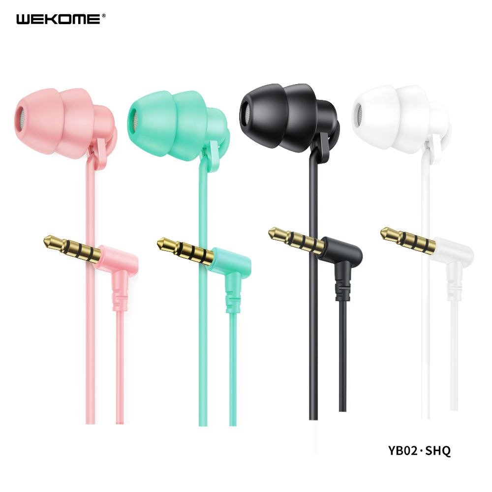 WK YB02 SHQ SERIES WIRED SLEEP EARPHONES FOR MUSIC & CALL YB02 (3.5MM) - White