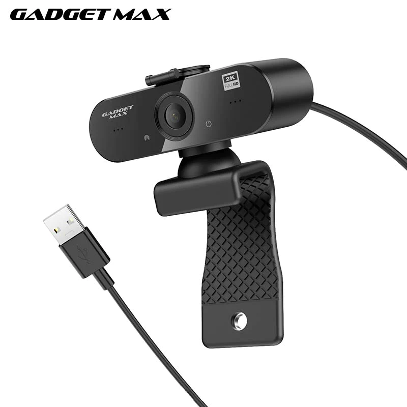 Gadget Max GW-01 Support Optical Beauty DI06 USB Web 2K Full HD Computer Camera