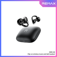 REMAX - OWS-26 Clip-on wireless music and talk WIreless Earbuds - Black
