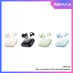 REMAX - OWS-26 Clip-on wireless music and talk WIreless Earbuds - Black