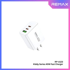 REMAX - RP-U123 Kiddy Series PD+QC Fast Charger (40W) - White