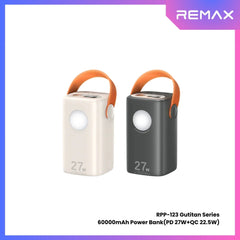REMAX RPP-123 Gutitan Series 60000mAh PD+QC Fast Charging Power Bank(PD 27W+QC 22.5W) - Grey