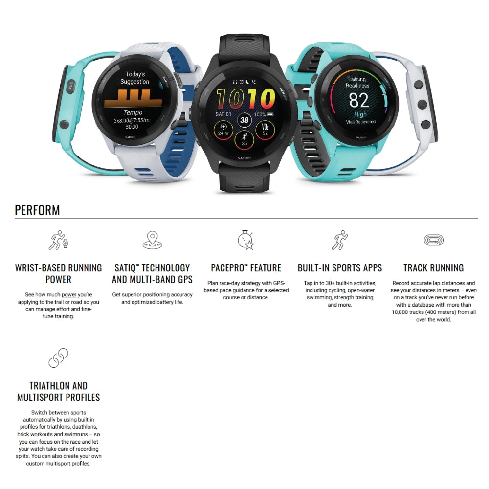 GARMIN - Forerunner® 265S Smart Watch ( 42mm ) | Pink/Whitestone