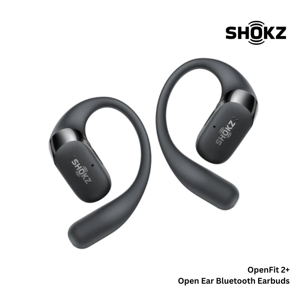 SHOKZ - OPENFIT 2+ Open Ear Bluetooth Earbuds - Black