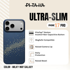 PITAKA - Ultra-Slim Case For iPhone 17 Pro - Milky Way Galaxy