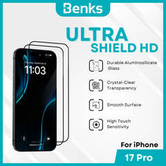 BENKS - Ultra Shield HD Screen Protector -IPhone 17 Pro (Black)