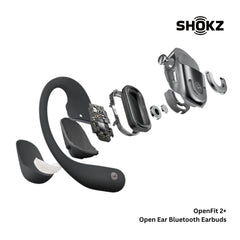 SHOKZ - OPENFIT 2+ Open Ear Bluetooth Earbuds - Black