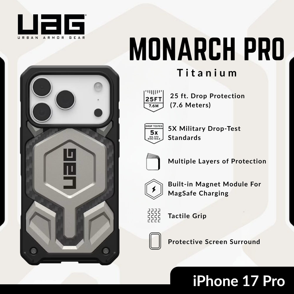 UAG - Monarch Pro Case For iPhone 17 Pro - Titanium