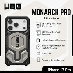 UAG - Monarch Pro Case For iPhone 17 Pro - Titanium