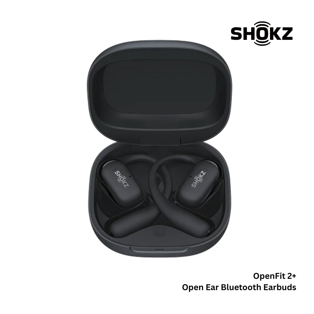 SHOKZ - OPENFIT 2+ Open Ear Bluetooth Earbuds - Black