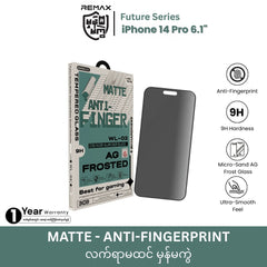 REMAX - WL-02 Future Series Matte Anti-Fingerprint Tempered Glass - iPhone 14 Pro (6.1")