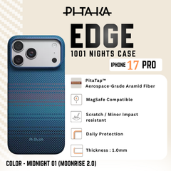 PITAKA - 1001 NIGHTS-MIDNIGHT 01* EDGE CASEFOR IPH 17 PRO