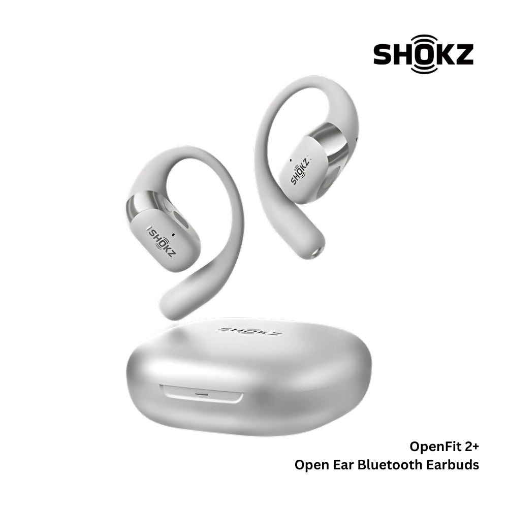 SHOKZ - OPENFIT 2+ Open Ear Bluetooth Earbuds - Grey