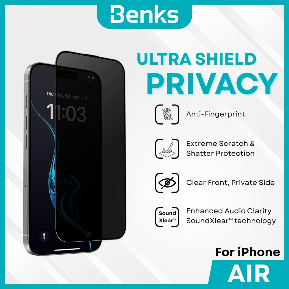 BENKS - Ultra Shield Privacy Screen Protector - IPhone AIR