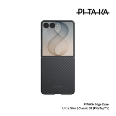 PITAKA - Ultra Slim ( Edge ) Case For Samsung Z Flip 8 - Black / Grey