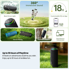 Tronsmart - T8 Portable Bluetooth Speaker - Black
