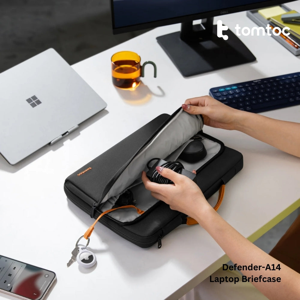Tomtoc - Defender-A14 Laptop Briefcase ( 13.5 - 14 Inch ) - Black
