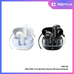 REMAX - TWS-09 ANC+ENC Stereo Bluetooth Wireless Earbuds - Black