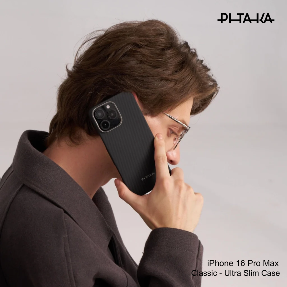 PITAKA - iPhone 16 Pro Max Case ( Ultra Slim ) - Black/Grey