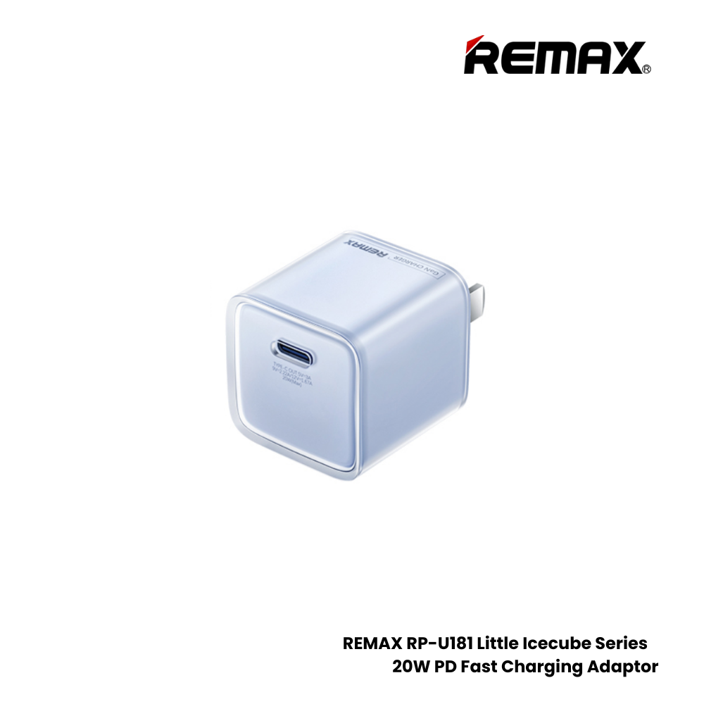 REMAX RP-U181 Little Icecube Series 20W Gan Charger (PD) - Blue