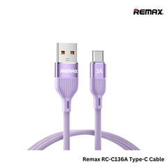 REMAX RC-C136A Lyoncal Series 3A Fast Charging data Cable for Type-C(Purple)