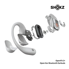 SHOKZ - OPENFIT 2+ Open Ear Bluetooth Earbuds - Grey