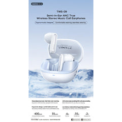 REMAX - TWS-09 ANC+ENC Stereo Bluetooth Wireless Earbuds - Black